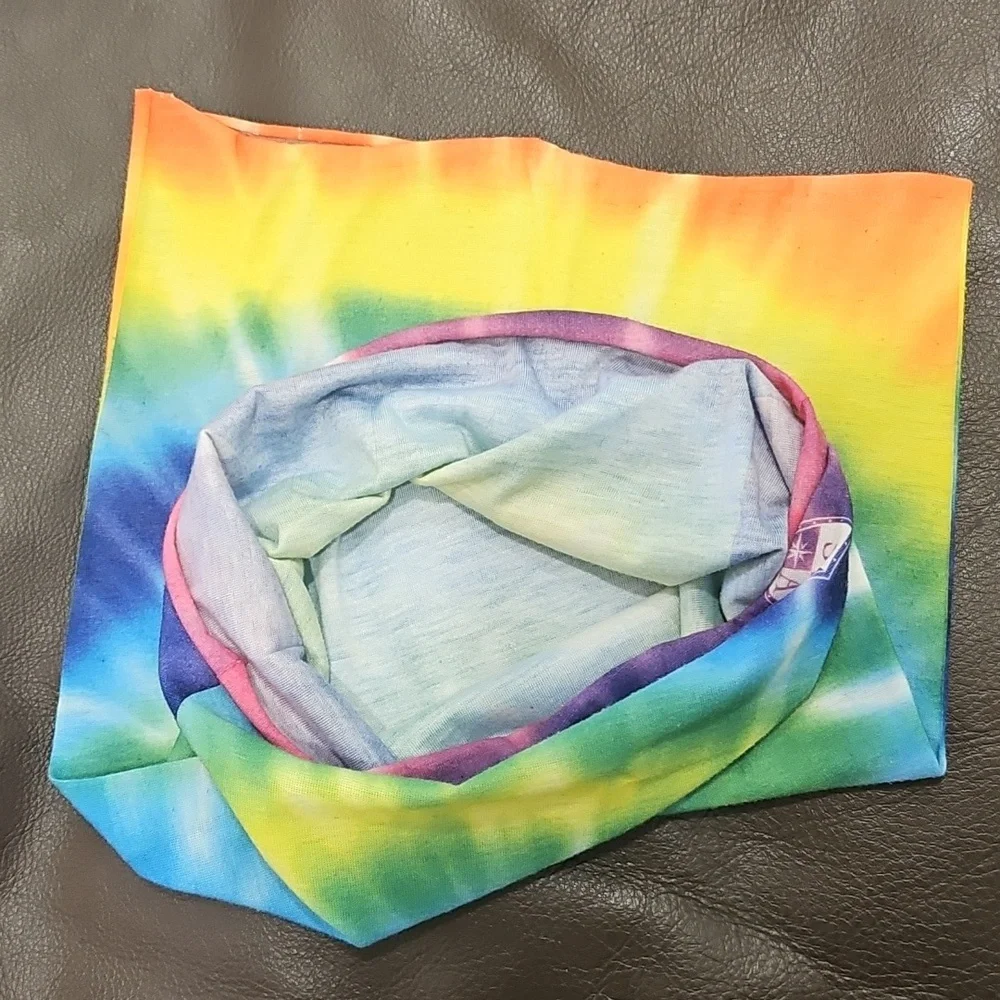 Colorful Tie-Dye Tapestry Neck Buff, Scarf